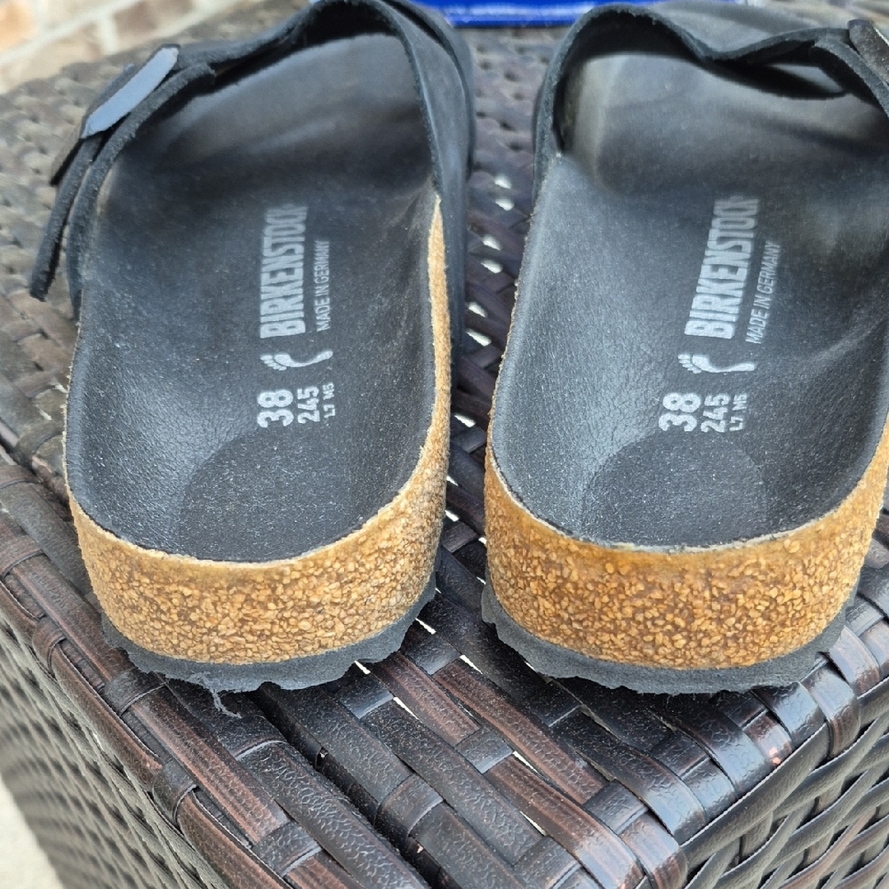 Birkenstock Black Cross-Strap Sandals - Picture 8 of 10